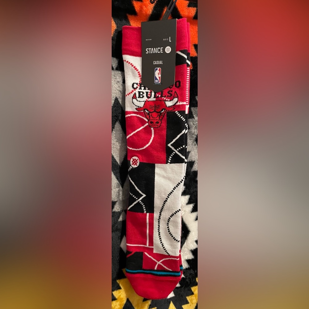 Stance Chicago Bulls Zone Crew Socks Casual Large Men's 9-13 Brand New